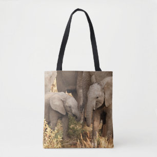Cutest Baby Animals   Two Young Elephants Tote Bag