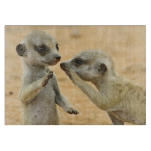 Cutest Baby Animals   Two Young Meerkats Cutting Board