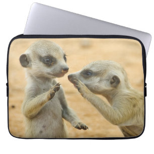 Cutest Baby Animals   Two Young Meerkats Laptop Sleeve