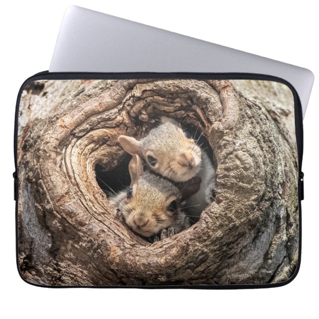 Cutest Baby Animals | Two Young Squirrels Laptop Sleeve (Front)