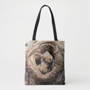 Cutest Baby Animals Two Young Squirrels Tote Bag