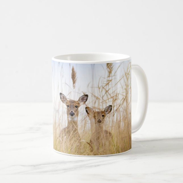 Cutest Baby Animals | Two Young White Tailed Deer Coffee Mug (Front Right)