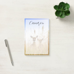 Cutest Baby Animals Two Young White Tailed Deer Post-it Notes
