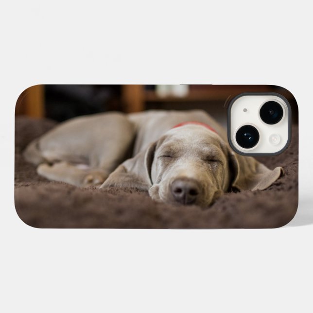 Cutest Baby Animals | Weimaraner Puppy Sleeping Case-Mate iPhone Case (Back (Horizontal))