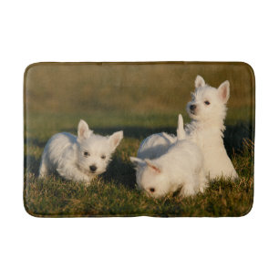 Cutest Baby Animals West Highland White Terriers Bath Mat