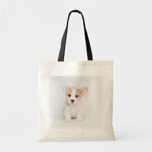 Cutest Baby Animals White Corgi Puppy Tote Bag