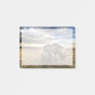 Cutest Baby Animals White Rhino & Calf Post-it Notes