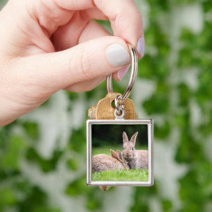 Cutest Baby Animals Wild Bunny Rabbits Key Ring