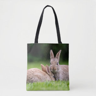 Cutest Baby Animals Wild Bunny Rabbits Tote Bag