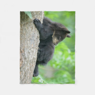 Cutest Baby Animals   Young Black Bear Cub Fleece Blanket