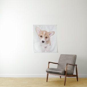 Cutest Baby Animals Young Corgi Puppy Tapestry