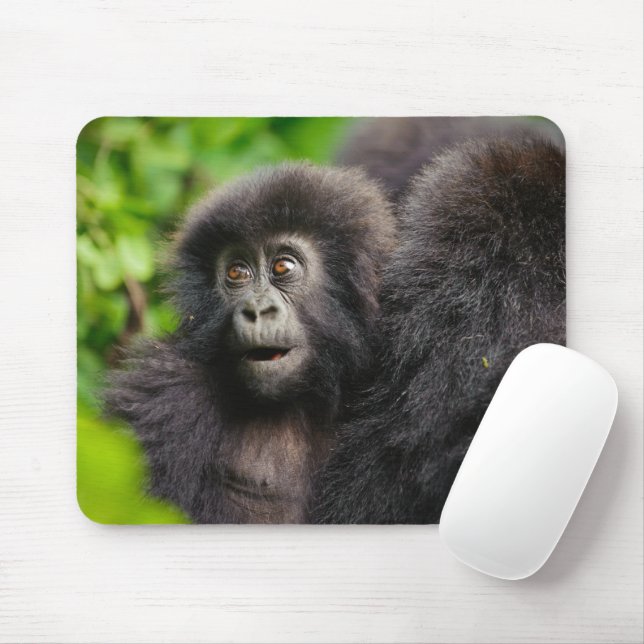 Cutest Baby Animals | Young Mountain Gorilla Mouse Pad (With Mouse)