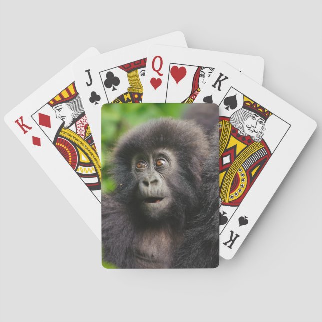 Cutest Baby Animals | Young Mountain Gorilla Playing Cards (Back)