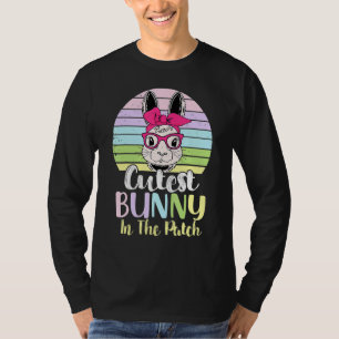 Cutest Bunny In The Patch Retro Vintage Easter Day T-Shirt