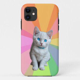 Cutest cat colourful rainbow Case-Mate iPhone case