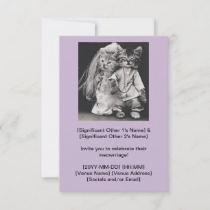 Cutest Cat-Themed Wedding Invitation 