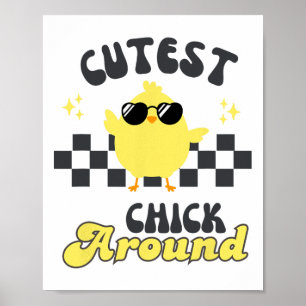 Cutest Chick Around Cute Vintage Easter Chick Poster
