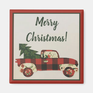 Cutest Christmas Truck Magnet