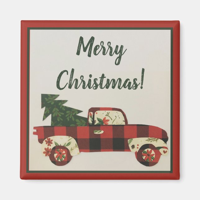 Cutest Christmas Truck Magnet (Front)