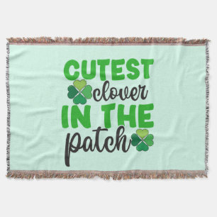 Cutest Clover in The Patch-61106 Throw Blanket