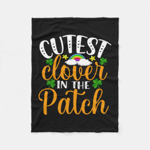 Cutest Clover In The Patch Fleece Blanket