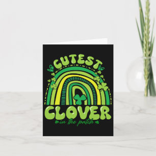 Cutest Clover In The Patch Funny Girl Kids Student Card