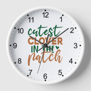 Cutest Clover in The Patch St Patrick's-60863 Clock