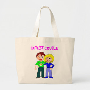 CUTEST COUPLE LARGE TOTE BAG