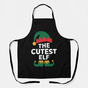 Cutest Elf Matching Family Christmas Apron