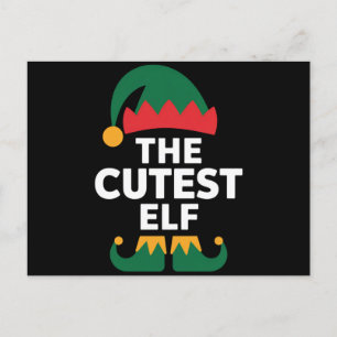 Cutest Elf Matching Family Christmas  Postcard