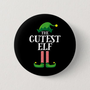 Cutest Elf Matching Family Group Christmas Party E 6 Cm Round Badge
