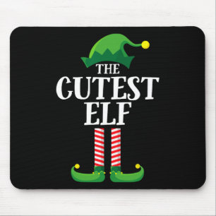 Cutest Elf Matching Family Group Christmas Party E Mouse Pad