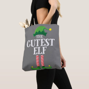 Cutest Elf Matching Family Group Christmas Party Tote Bag