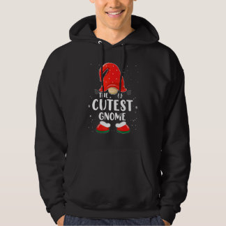 Cutest Gnome Buffalo Plaid Matching Family Christm Hoodie