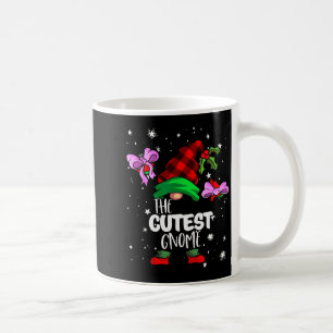 Cutest Gnome Red Buffalo Plaid Matching Family Chr Coffee Mug