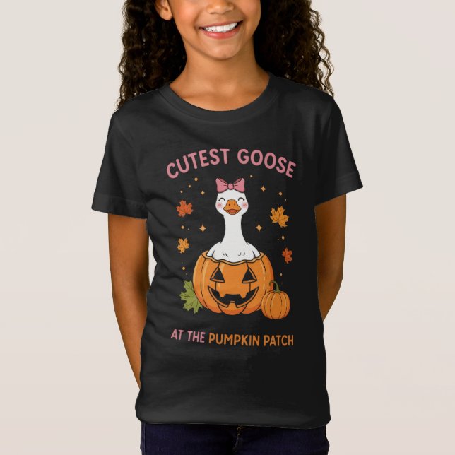 Cutest Goose Pumpkin Patch Kids Halloween  T-Shirt (Front)