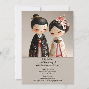 Cutest Japanese wedding invitation