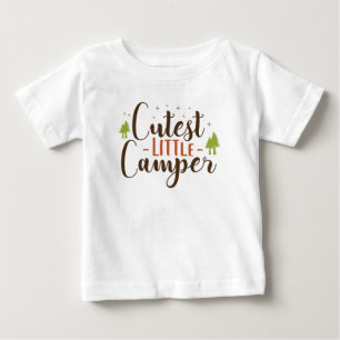 Cutest Little Camper Quote  Baby T-Shirt