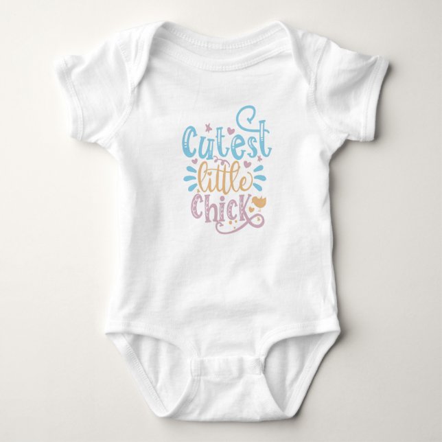 Cutest Little Chick Easter Bodysuit (Front)
