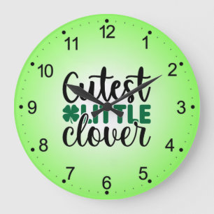 Cutest Little Clover Charm-60277 Large Clock