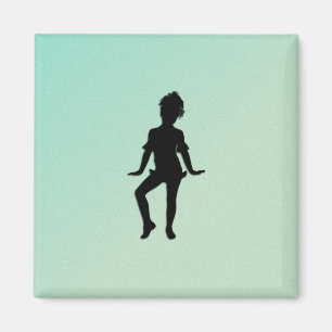 Cutest Little Dancer Green Magnet
