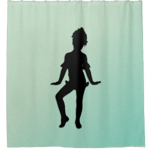 Cutest Little Dancer Green  Shower Curtain