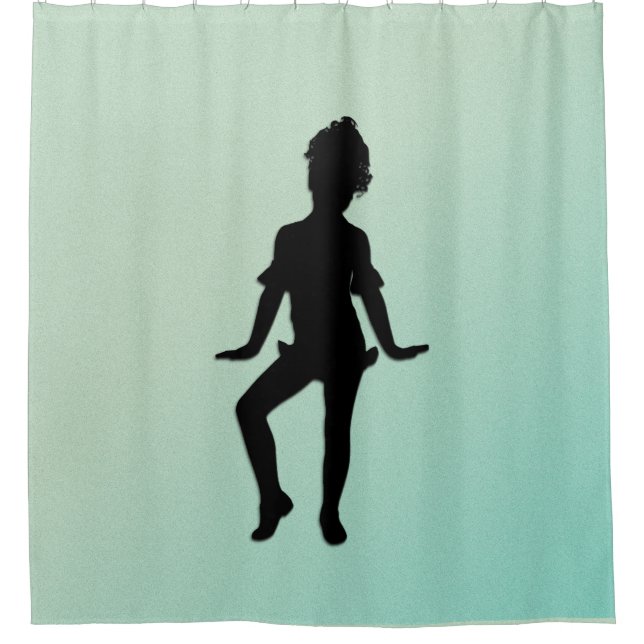 Cutest Little Dancer Green  Shower Curtain (Front)