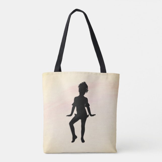 Cutest Little Dancer Mellow Yellow Tote Bag (Back)