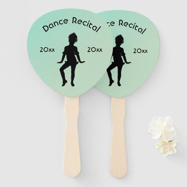 Cutest Little Dancer Personal Text Hand Fan (Front and Back)