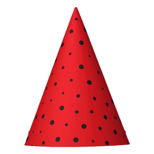 Cutest Little Ladybug Kids Birthday  Party Hat (Front)