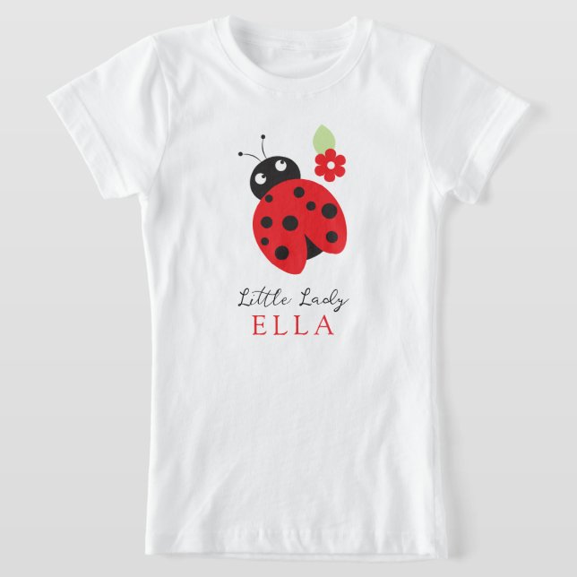 Cutest Little Ladybug Kids Birthday Party T-Shirt (Laydown)