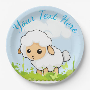 Cutest Little Lamb Paper Plate