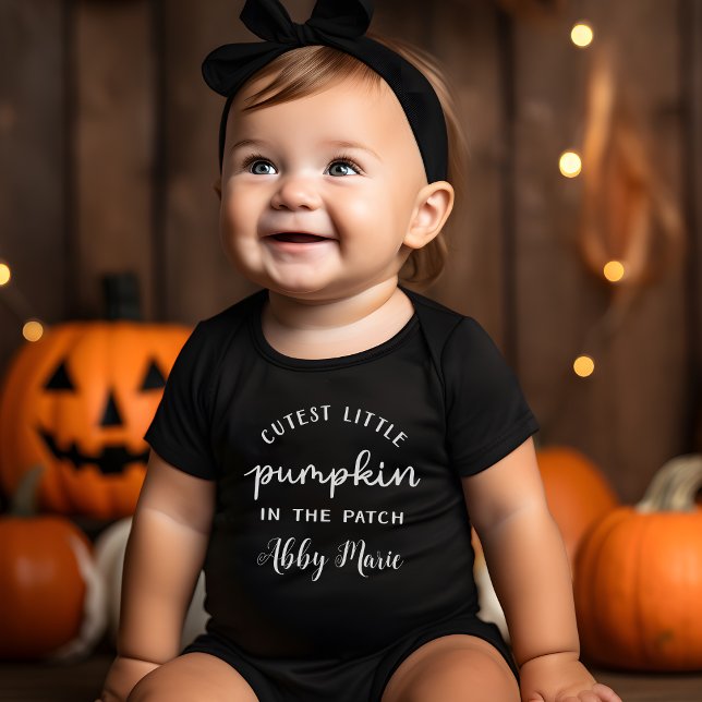 Cutest Little Pumpkin in the Patch Custom  Baby Bodysuit (Cutest Little Pumpkin in the Patch Custom Baby Bodysuit)