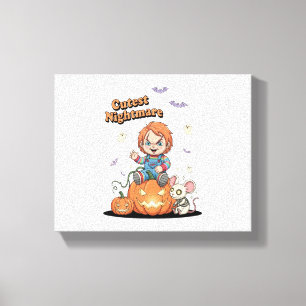 Cutest Nightmare Chucky Halloween Canvas Print